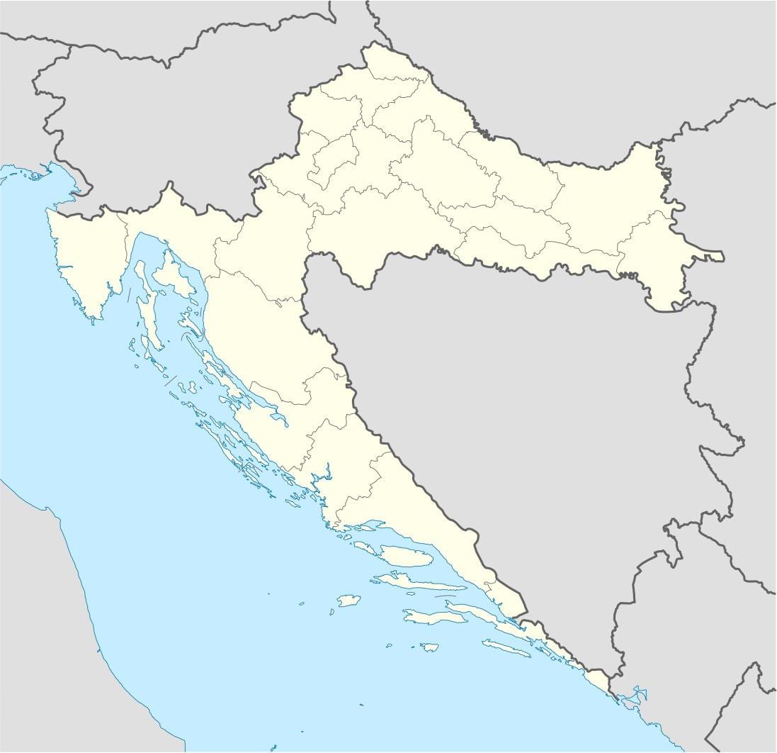 yeri xəritədə Xorvatiya