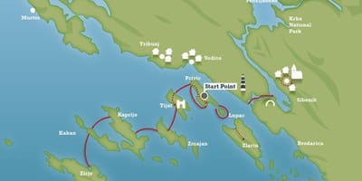 Adriatik sahilində, Xorvatiya xəritəsi