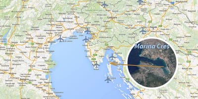 Cres Xorvatiya xəritəsi