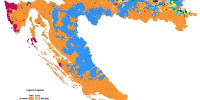 Kart etnik xəritəsi Xorvatiya
