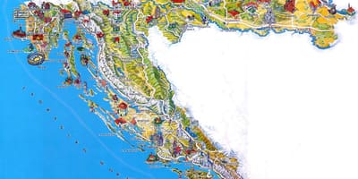 Xorvatiya ziyarət yerləri xəritədə