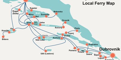 Kart хорватского sahil