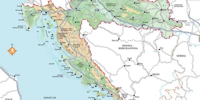 İstirahət Xorvatiya istirahət xəritə