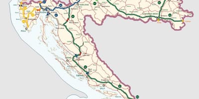Xorvatiya автобаны xəritə