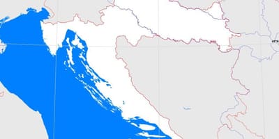 Kontur xəritə Xorvatiya 